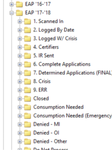 energy assistance file folder 